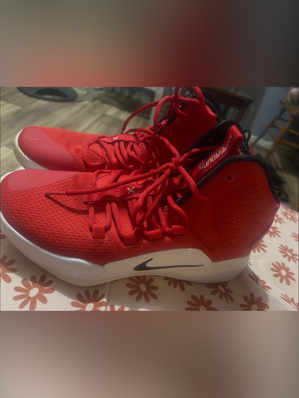 Nike Red and Black Men's Athletic Shoes